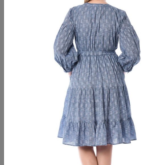 NWOT | Blue tiered tassel dress | eshakti | XS - Picture 3 of 4